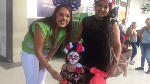  En Metrolínea celebramos la fiesta de Halloween con los niños del Sistema