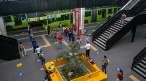 El SITM Metrolínea mantiene medidas de bioseguridad en Portal Piedecuesta 