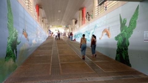 ‘Ruta con Ángeles’, el mural que embellece el Parque Estación UIS